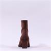 Miss Elastic Austin Western Ankle Boot - Brown Stretch
